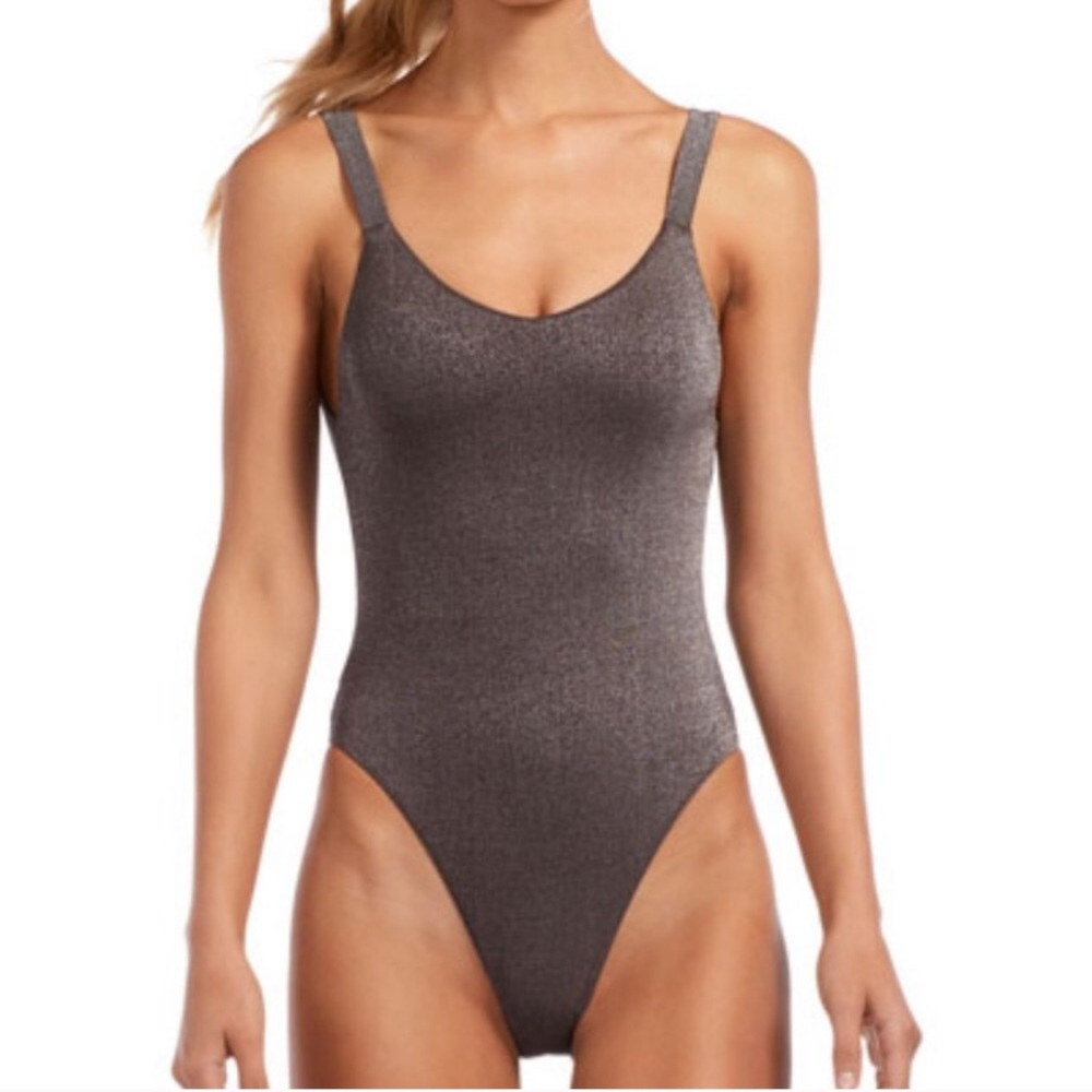 NWT Vitamin A One-Piece Leah Metallic Swimsuit